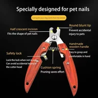 Pet Nail Clippers Wooden Handle Dog Nail Clippers Pet Grooming And Cleaning Tools Pet Nail Clippers