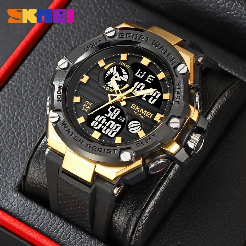 SKMEI Sports Watch Men's Military Electronic Watch Night Glow Waterproof Men's Dual Display Electronic Watch 2119 5