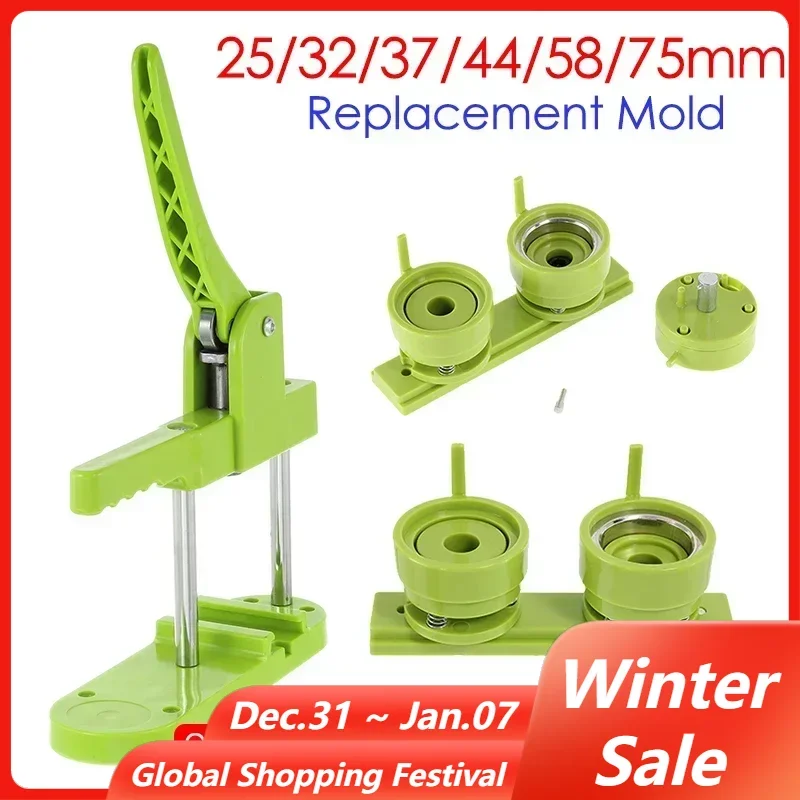 Sliding Style Badge Button Maker Machine Host 25/32/37/44/58/75mm Replacement Mold for DIY Combination Badge Machine
