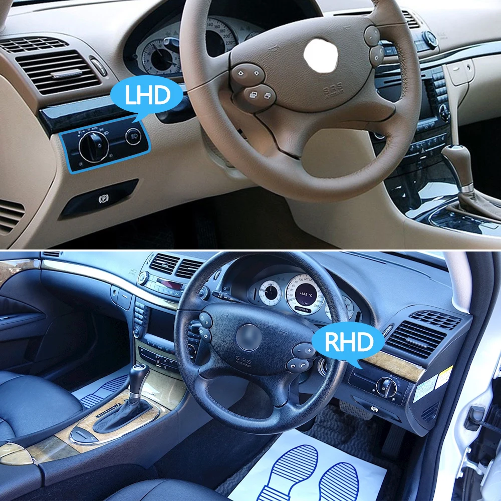 Abdeckung für Lichtschalter, für Mercedes Klasa E W211 2002, Farbe: Schwarz, 2115450704