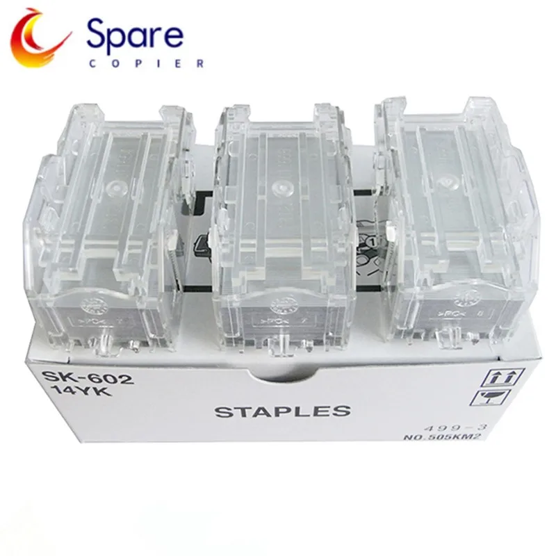 

1Set Japan 14YK SK602 Staple Cartridge Box of 3 For Konica Minolta Bizhub 283 363 423 C224 C2060 C2070 C454 C6500 SK-602