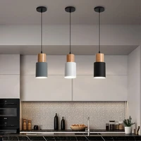 Lustre minimaliste chambre lampe de chevet moderne nordique Restaurant simple tête petit lustre comptoir de Bar petit lustre 3