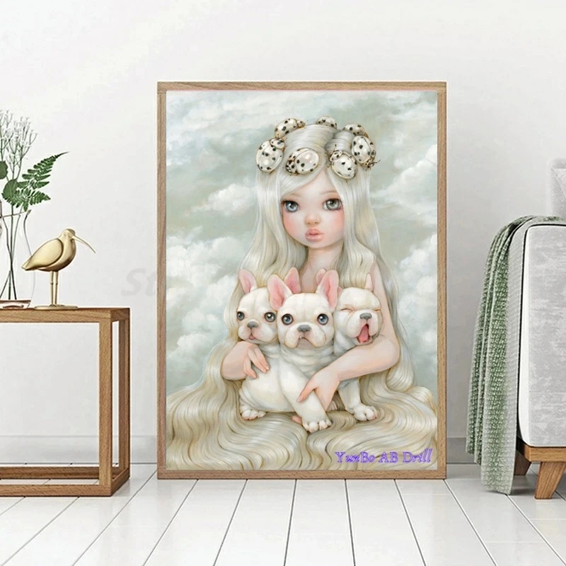 Description Picture 6 of itemFantasy Art Cartoon Butterfly Girl AB Drill Diamond Painting Cross Stitch Amazing Animal Snake Bird Mosaic Handmade Home Decor