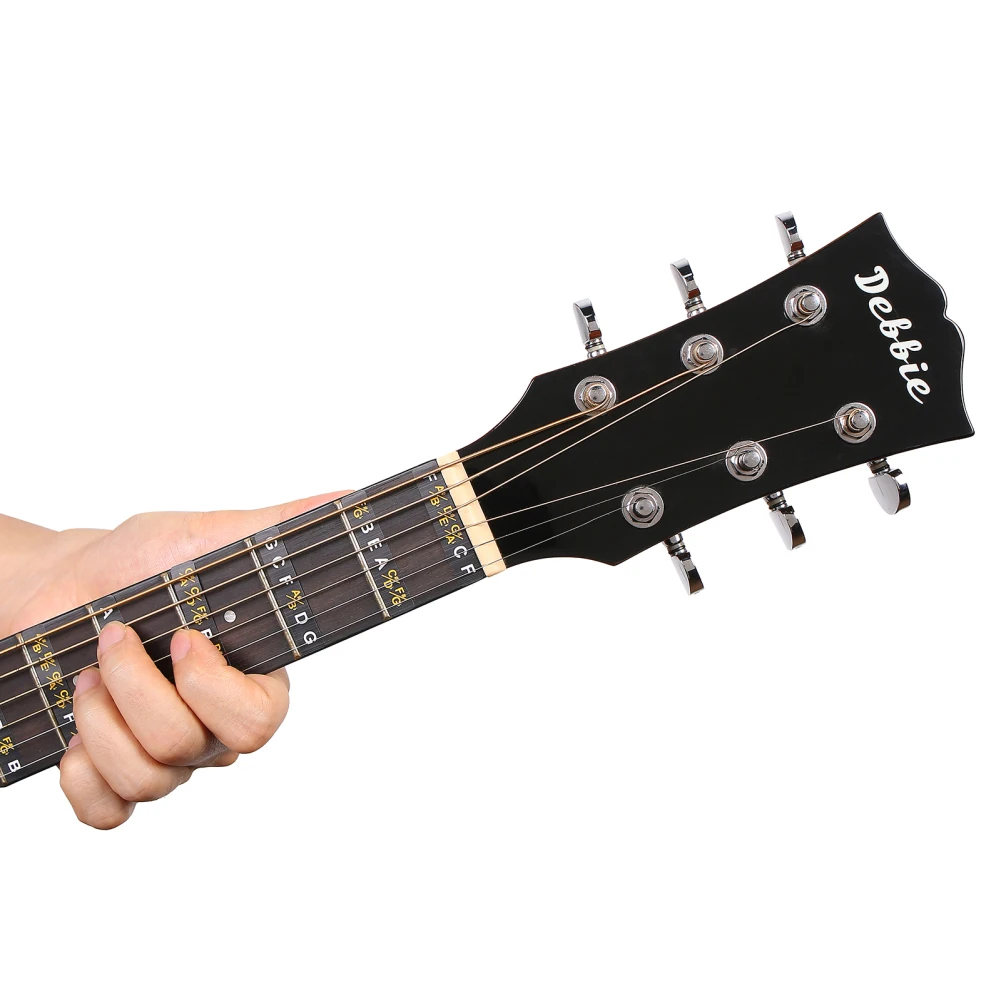 1pc Guitar Fretboard Stickers Note Stickers Decal Finger Guide String Musical Instrument Learning Accessories For Kids Beginner Musical Instruments Accessories