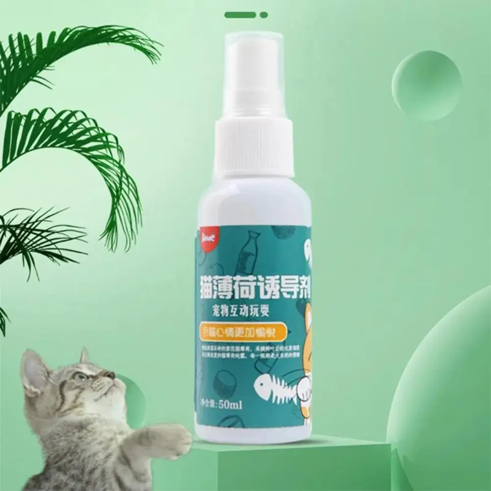 

50ml Cat Catnip Spray Natural Healthy Safe Long-term Effect Scratching Pad Inducer CatMint Cat Pet Training Toy