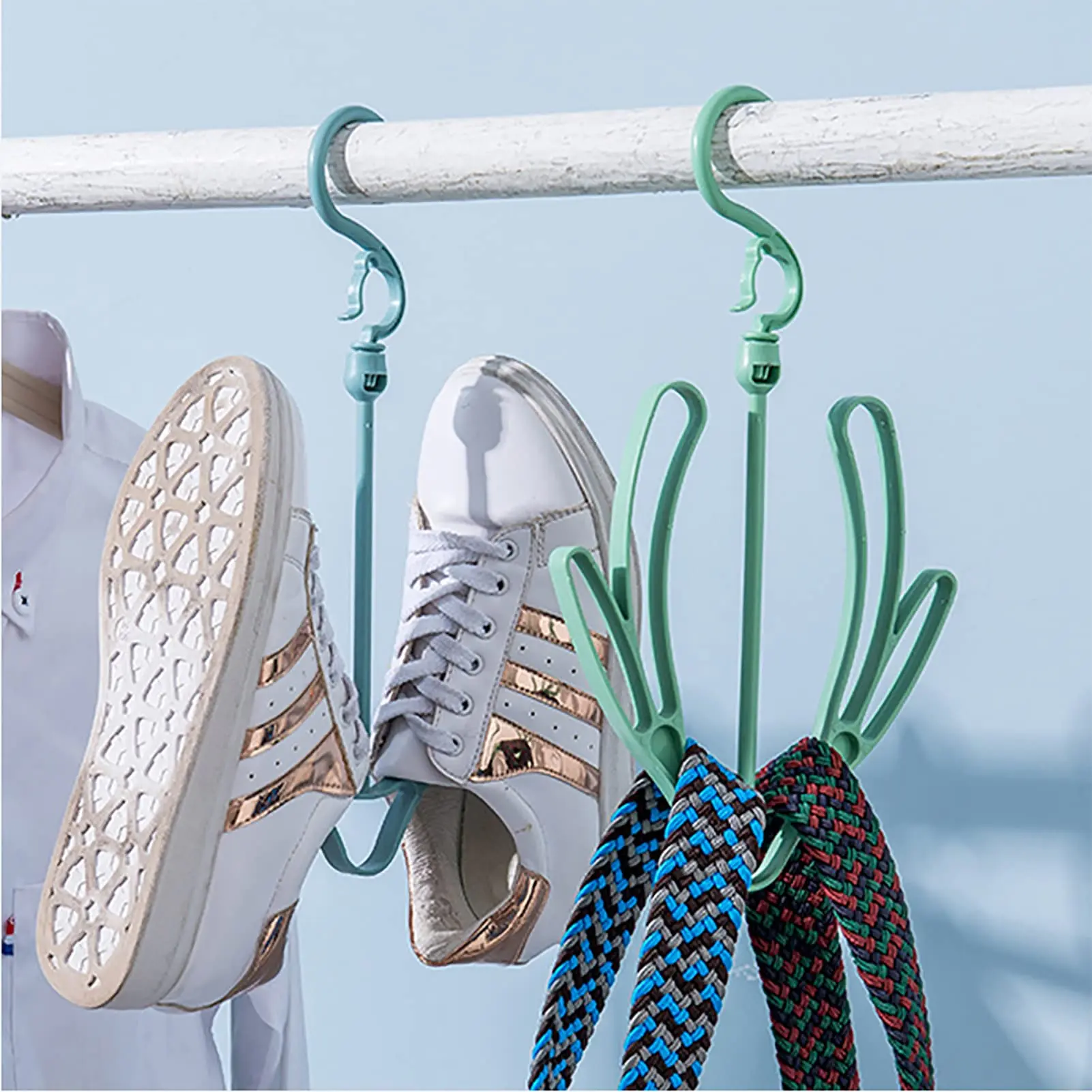 Shoe Rack Plain Windproof Shoe Rack Sun Drying Rack Balcony Shoe Drying Hanging Hanger Hook shoe rack