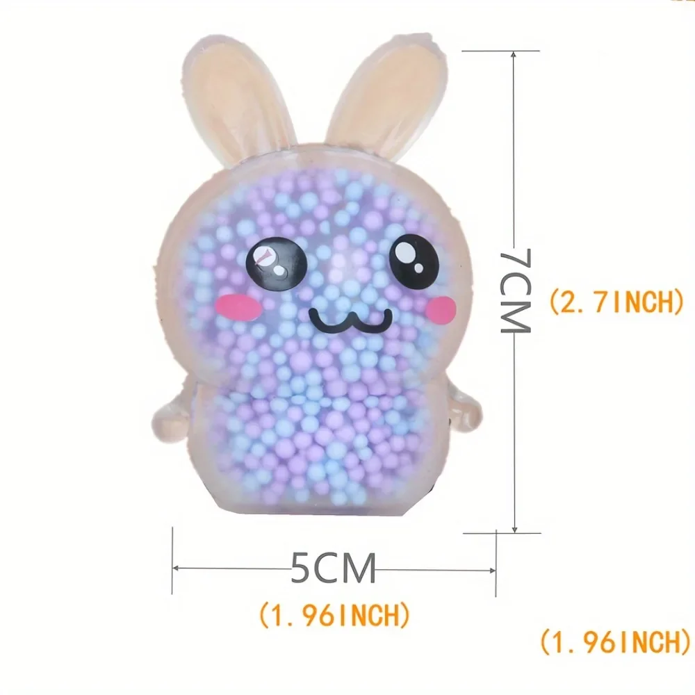 Fidget Toy 1PCS Squishy Bunny Stress Balls With Light Stress Relief Toy Girls Kids For Easter Basket Stuffers