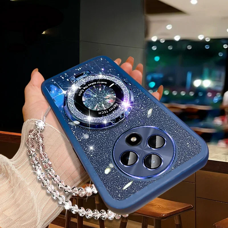 Glitter Crystal Bracelet Phone Holder with Stand Bracket Cover