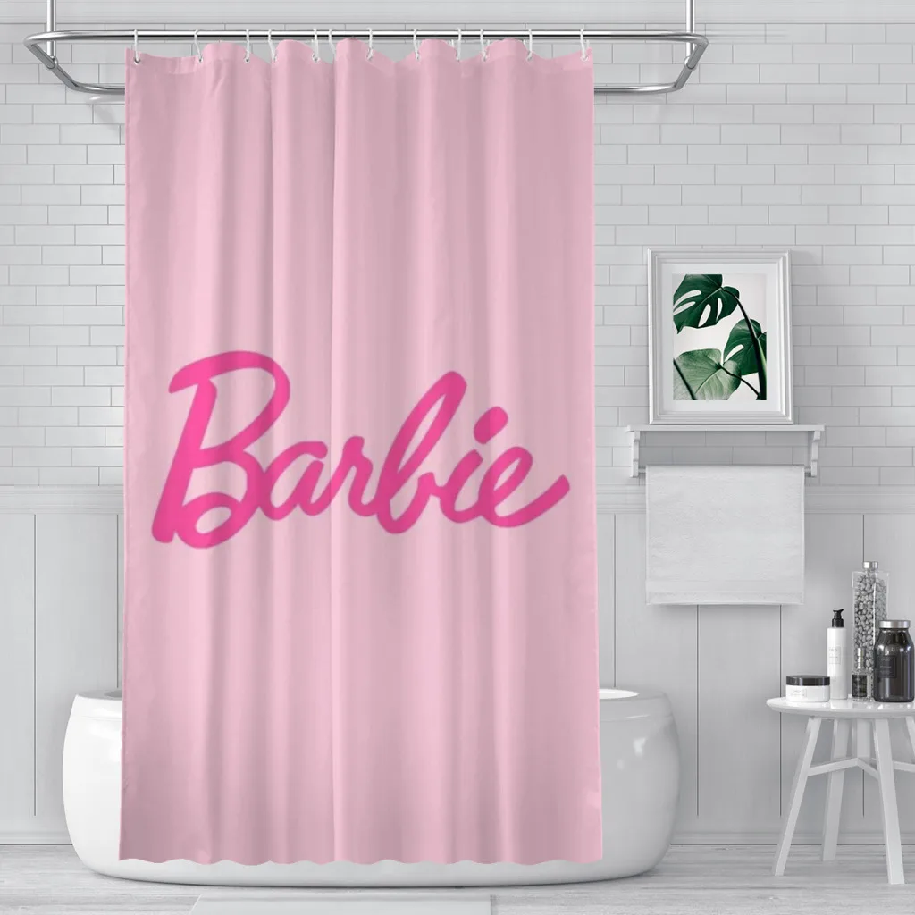 Barbie Hot Pink Shower Curtain for Bathroom Aesthetic Room - Main Image