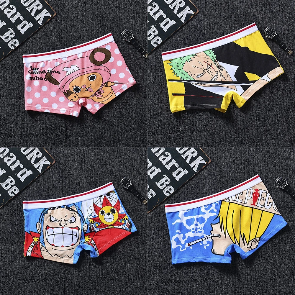 basic halloween costumes Anime Roronoa Zoro Underwear Men Tony Chopper Cosplay Cotton Boxers Cartoon Panties Male Breathable Underpants Funny Clothes funny mens halloween costumes