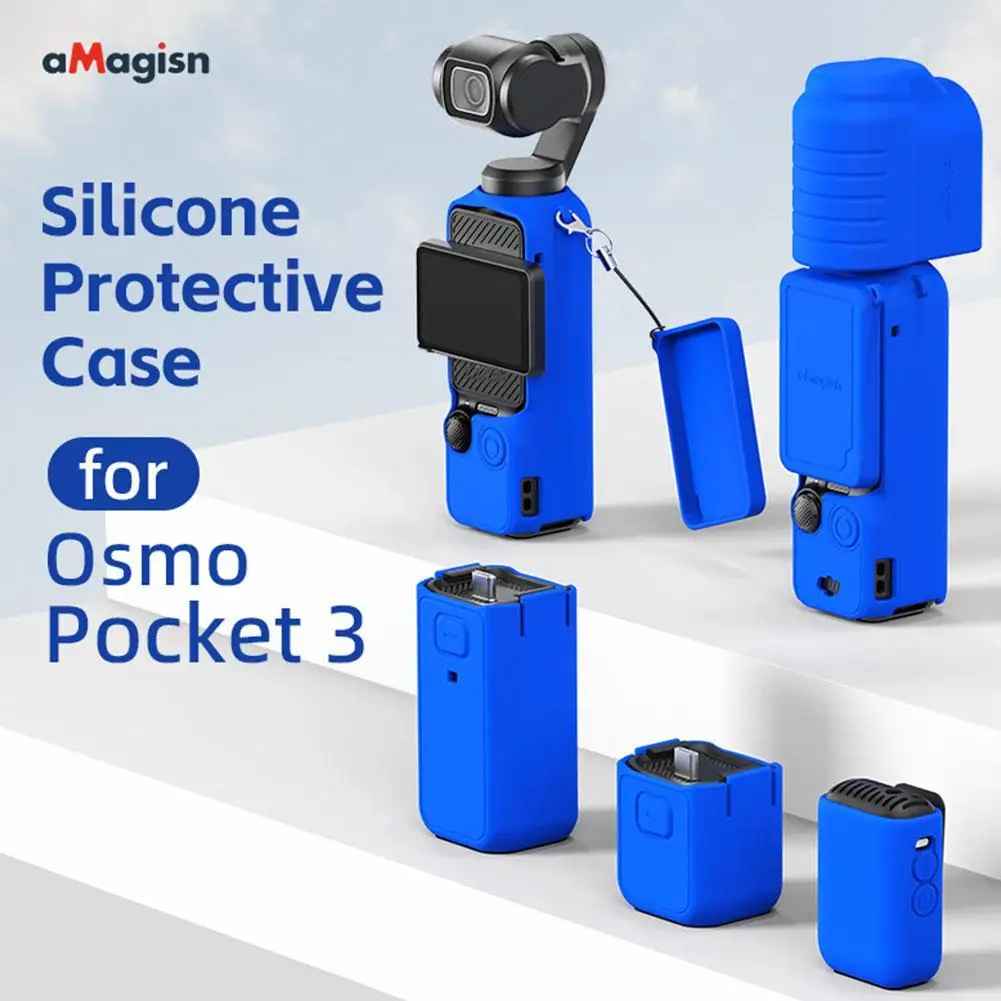 

for dji Osmo Pocket 3 Silicone Cover Anti-Scratch Gimbal Camera Handle Soft Lens Protective Case for dji Osmo Pocket 3 Accessory