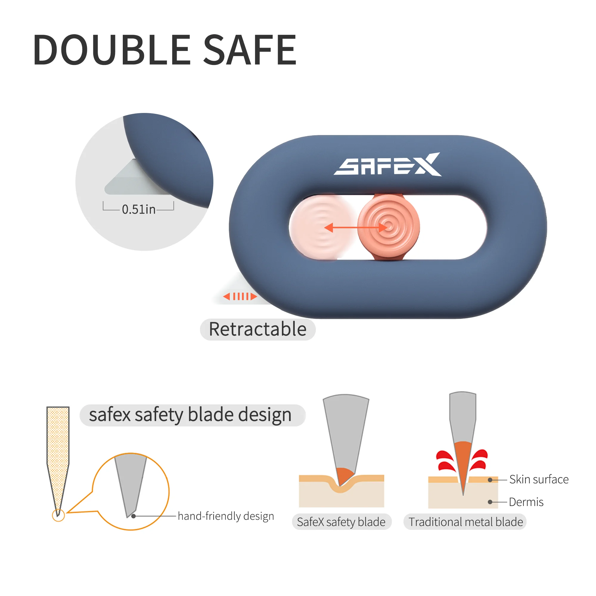 SafeX T103 Mini Portable Magnetic Opening Express Box Knife Safety Box Opening Tool Portable Internet Red Wallpaper Knife