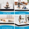 JHK Three Fold Portable Floor Bed,Certified By CertiPUR-US,Suitable For Travel,Camping,And Yoga,Soft Touch And Flexible Zipper 4