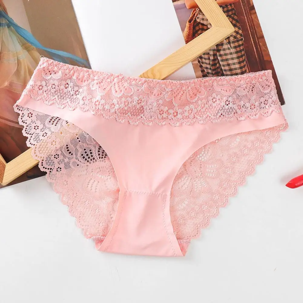 

Women Lace Lace Stitching Panties Set for Women Sexy See-through Underwear Mid-rise Transparent Female Intimate Pantie for Women