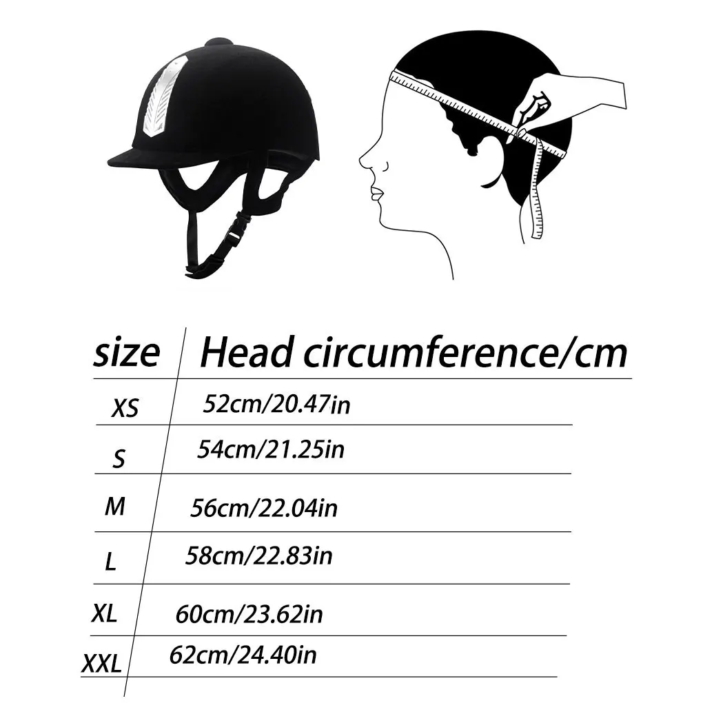 ABS Lightweight Horse Riding Helmet With Breathable For Comfortable Riding Experience Making Easy black 52cm