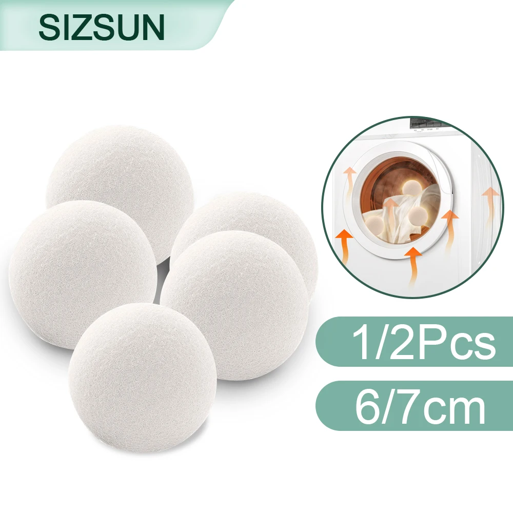 Reusable Wool Dryer Balls (6cm, 1-Pack) - Natural Laundry Helper To Replace Dryer Sheets & Softener