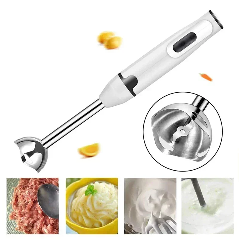 Electric Handheld Food Mixer, Multifunction Egg Beater & Veggie Blender/Chopper with Stainless Steel Whisk for Kitchen Tools 2