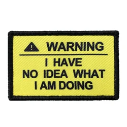 Humorous I Have No Idea What I'm Doing Morale Patch with Hook and Loop Backing (Yellow)