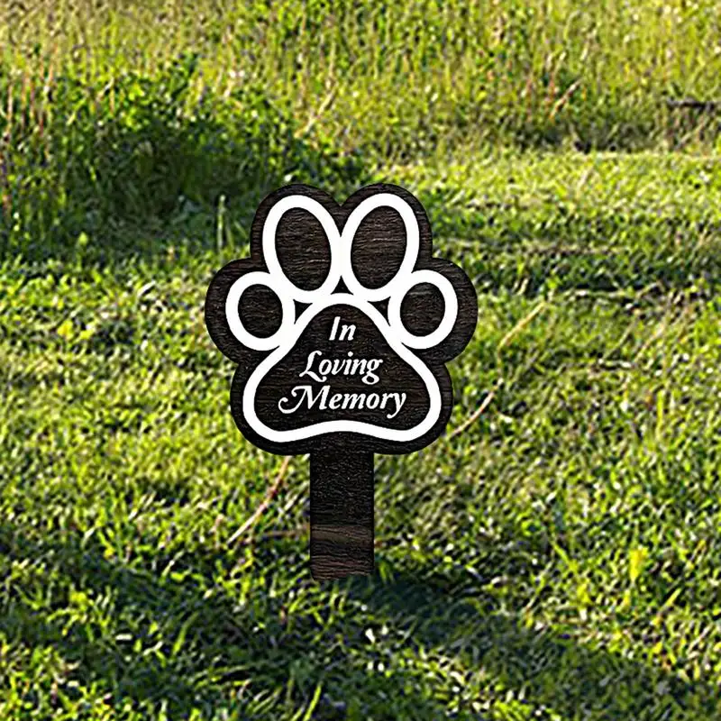 Dog Grave Marker Dog Cemetery Garden Stake Memorial Yard Decorations Pet Loss Outdoor Plaques Claw Sympathy Garden Grave dog memorial statue