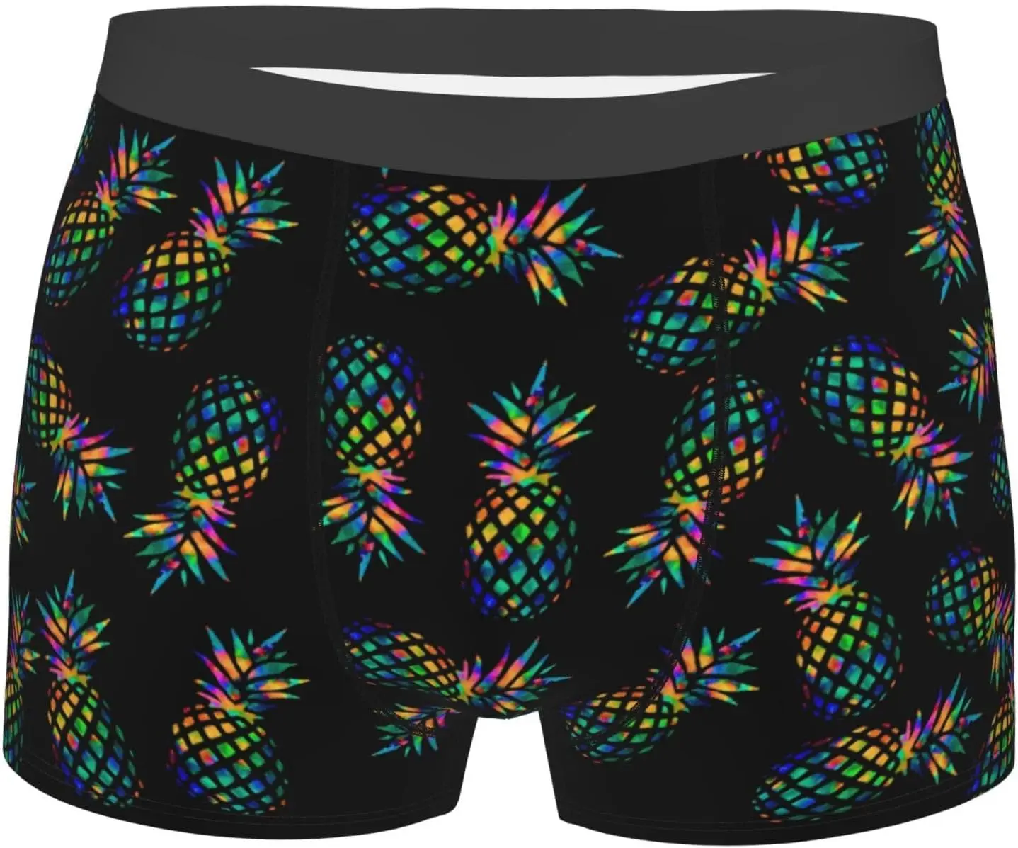 

Men's Briefs Underpants Red Yellow Blue Green Purple Pineapple Print Mens Soft Underwear,Comfy Breathable Short Trunk