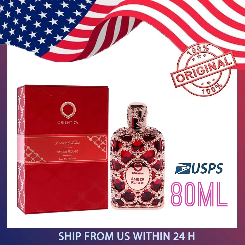 80ML Oriental Perfume Amber Rouge Oud Saffron Men Women Spray Unisex Bottle Rose Cologne Long Lasting Smell Free Shipping
