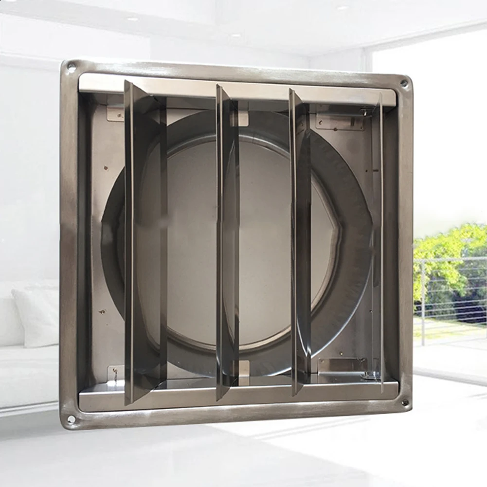 

Rainproof Cap Stainless Steel Vent 125/150mm 1PCS 304 Stainless Steel Air Outlet Modern Homes Movable Square Vents