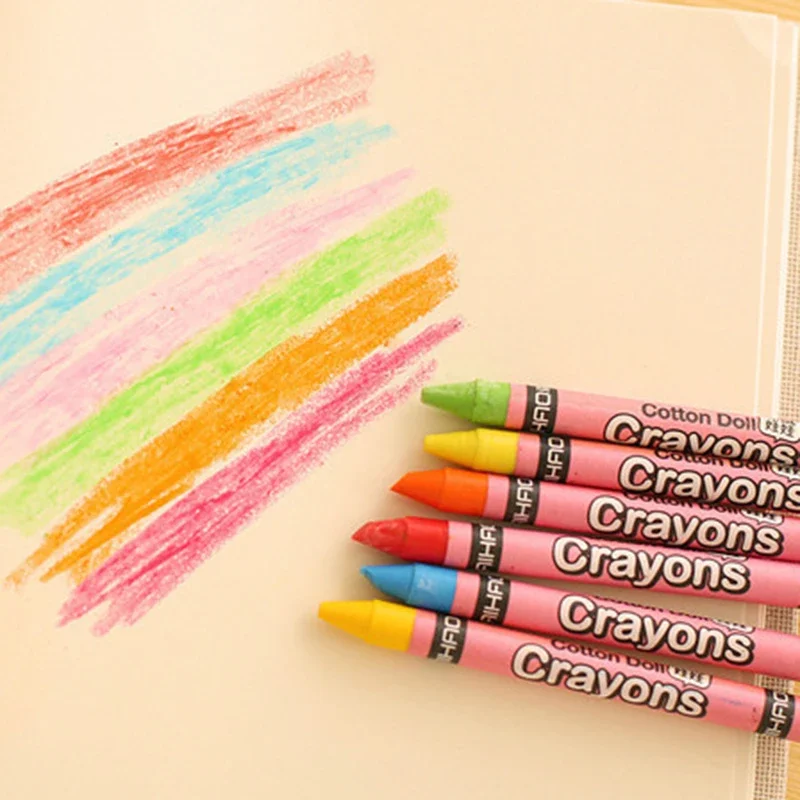 8/12 Color Set Cute Non-Toxic Wax Crayon Child Kawaii Pastels Graffiti Pen  Kids Student Painting Drawing Art Supplies Stationery - AliExpress