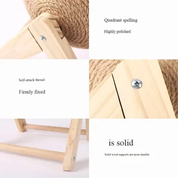 Cat Toy Scratching Ball Kitten Sisal Rope Ball Board Grinding Paws Toys Cats Scratcher Wear-resistant Pet Furniture Cat Supplies 6