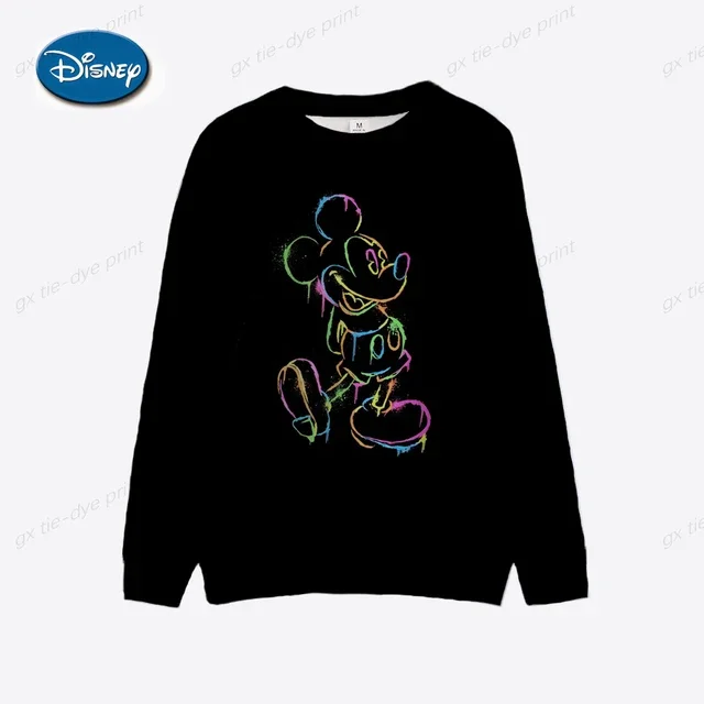 thumbnail image 1 of Sudadera con capucha de Mickey Mouse de Disney, Mickey Minnie, 3D, linda, kawaii, Y2K, para mujer, cuello redondo, manga larga, suéter para mujer, 1 of 5
