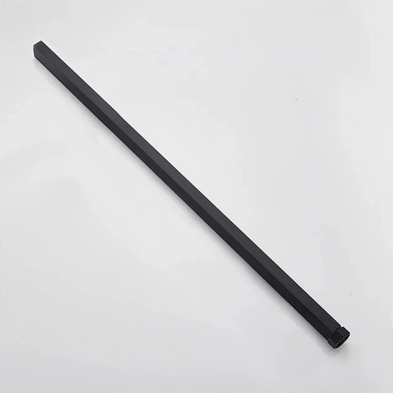 Shower Pipe Extension Height Adjustable Shower Bar Shower Set 40 Tube-Bar Extend Pipe For Shower Faucet Black Chrome Extension Tube Bar For Bathroom Faucet