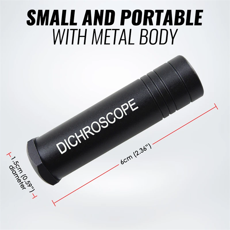 Dichroscope For Gem Calcite Dichroscope Diffraction Spectroscope Gemstone Gemological 15mm Diameter Jeweler Jewel Tester Tool gemstone testing tool