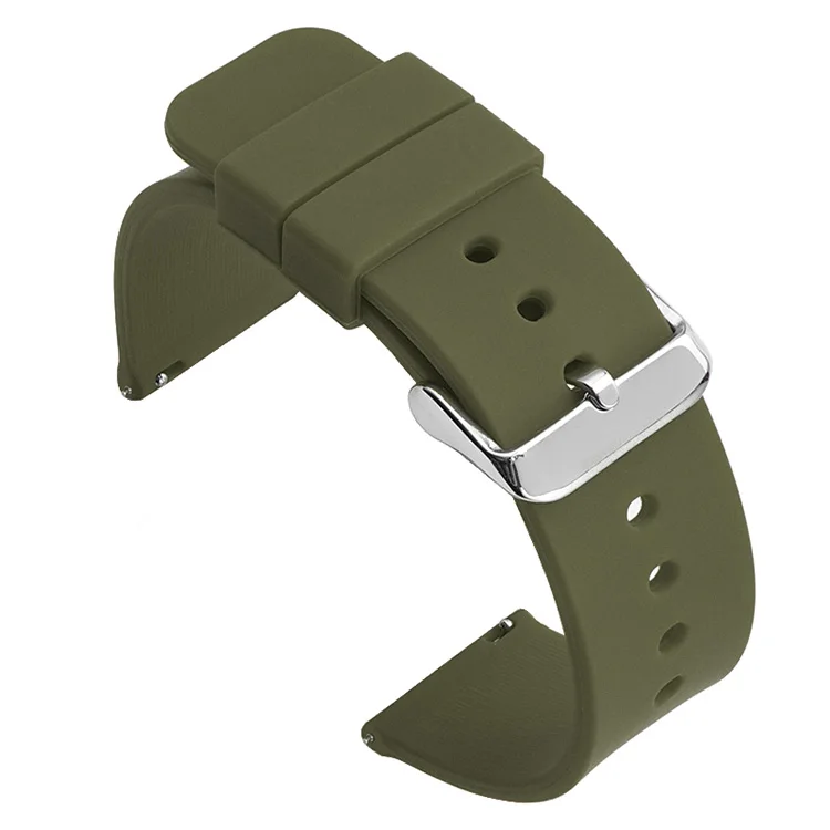 Universal Quick Release Waterproof Silicone Watch Band - Soft Rubber Replacement Bracelet (Various Sizes)
