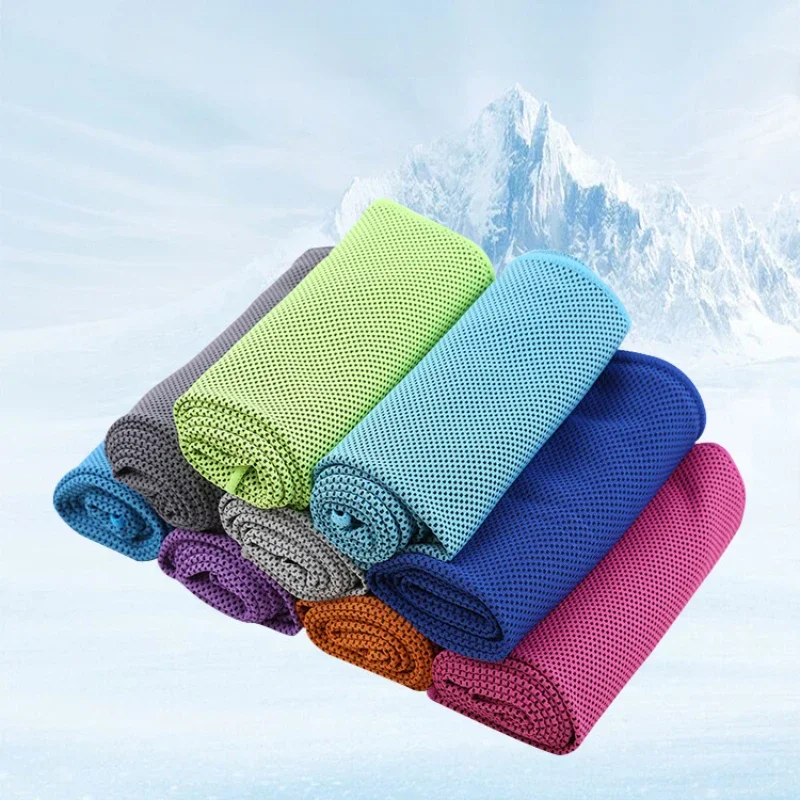 Outdoor Towel Round Silicone Wrapped Ice Towel Soft Breathable Cool Towel Suitable for Yoga Running Fitness, and Other Activites 4