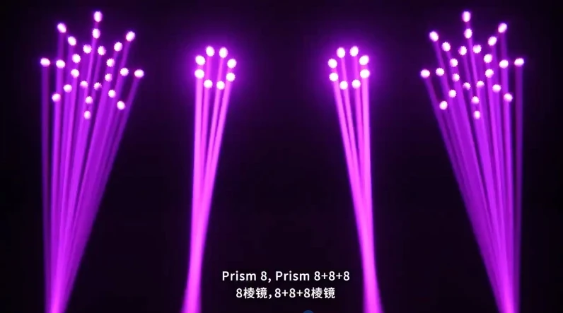 Mini 295W Moving Head Light with LED Ring Beam+Spot+13 Patterns+Dual Prism Stage