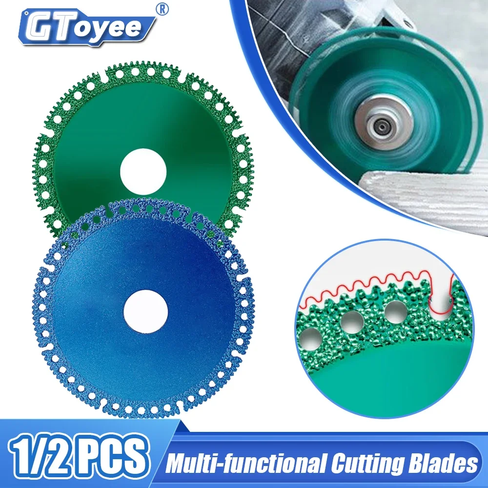 Compound Multifunctional Cutting Saw Blade 100mm Brazed Diamond Saw Blade Tile Glass Angle Grinder Cutting Tools Cutting Plate 2 pieces ultra thin diamond saw blade 60 80 100mm thin cutting disc diamond tiles saw blade for angle grinder cutting processing