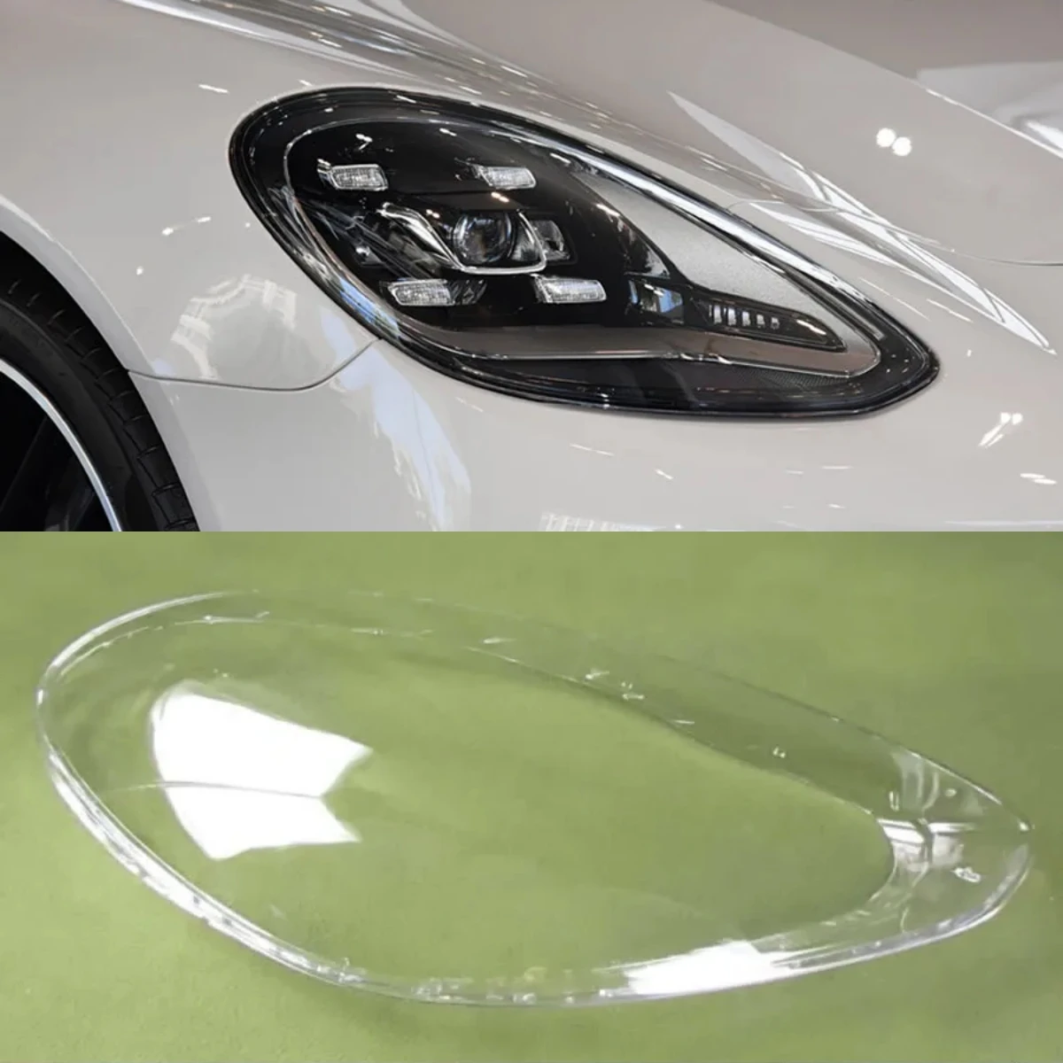 

For Porsche Panamera GTS Headlight Cover Headlamp Shell Transparent Lens Plexiglass Replace The Original Lampshade 2017- 2023