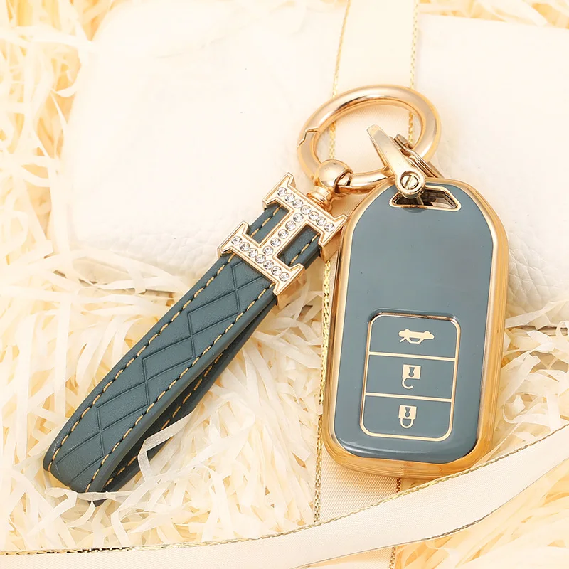 Cover chiate/telecomando per Honda Civic City Accord CRV XR-V odissea Vezel Jade Crider misura telecomando 2019 2020 portachiavi - S313601c1fdca494cbd546a1752735aeeG