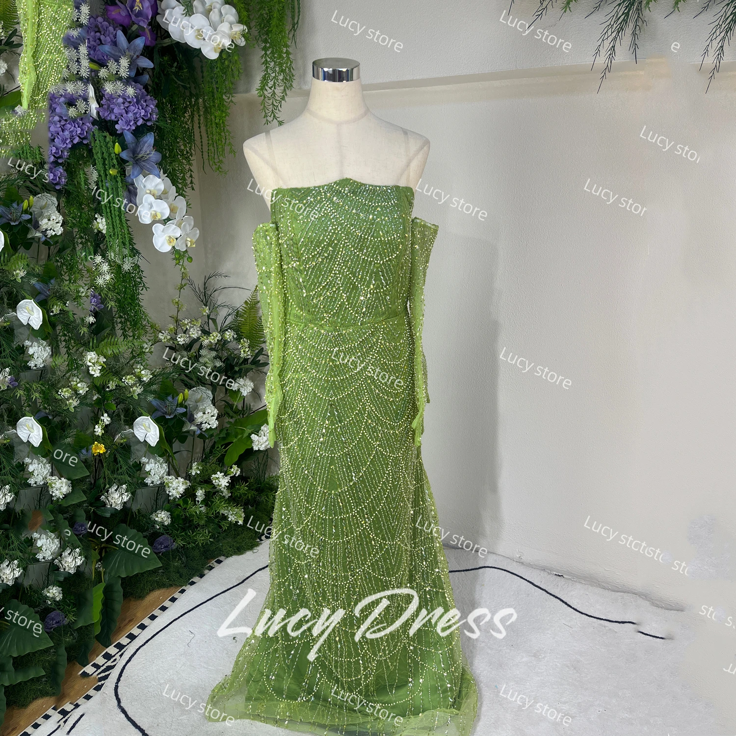 Lucy Customized Party Dress Rose Red Evening Wedding Luxury Dresses Women 2024 Ball Gowns Robes De Cocktail Prom فساتين سهرة 2