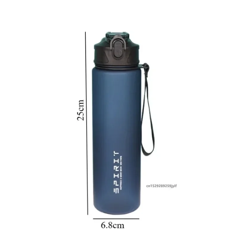 밀짚 체육관 컵과 750ml 스포츠 물병 피트니스 캠핑 남자 물 주전자에 대 한 휴대용 대용량 물병