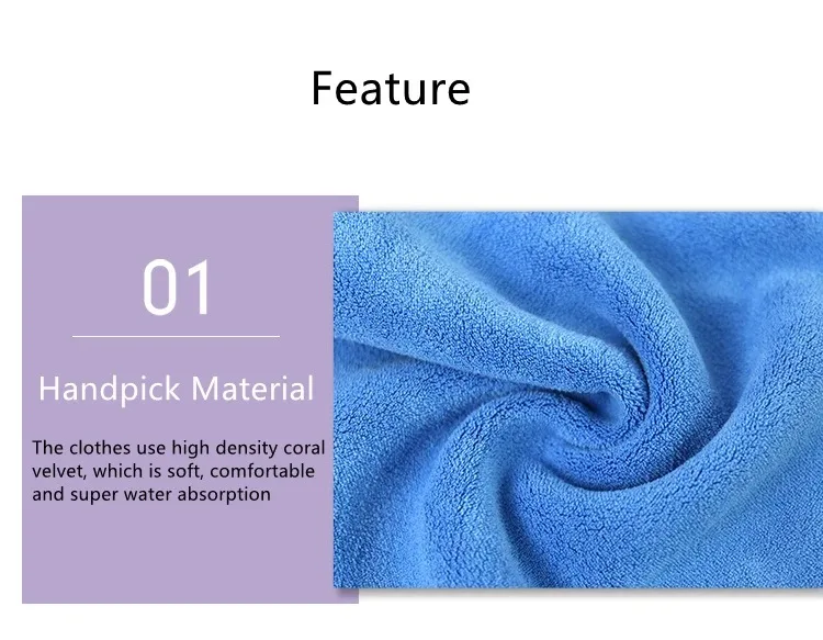 Purple Microfiber Cleaning Towel 500GSM Car Wash Clothes Soft Glass Cloth Auto Detailing Care Washing Drying Rags 40X60CM microfiber towel microfiber cleaning cloths microfiber car towel microfiber towels microfiber washing towel car drying towel glass cleaning towel
