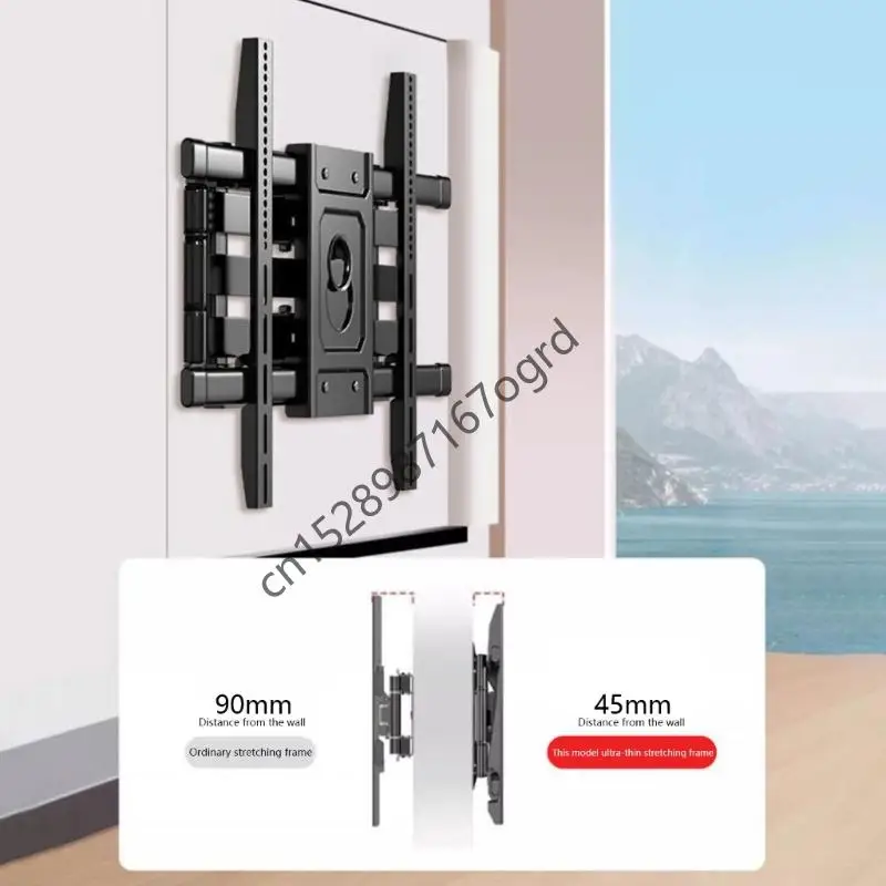 벽걸이 1개 팩 괄호 직류 40인치 80인치 뒷면 VESA 디자인 분말 광택 마감 산화 634A