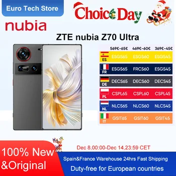 Nubia Z70 Ultra Smartphone 5G 6.85 ''144Hz Display completo Fotocamera 6150mAh Batteria IP68 Impermeabile NFC Versione globale 100% Nuovo