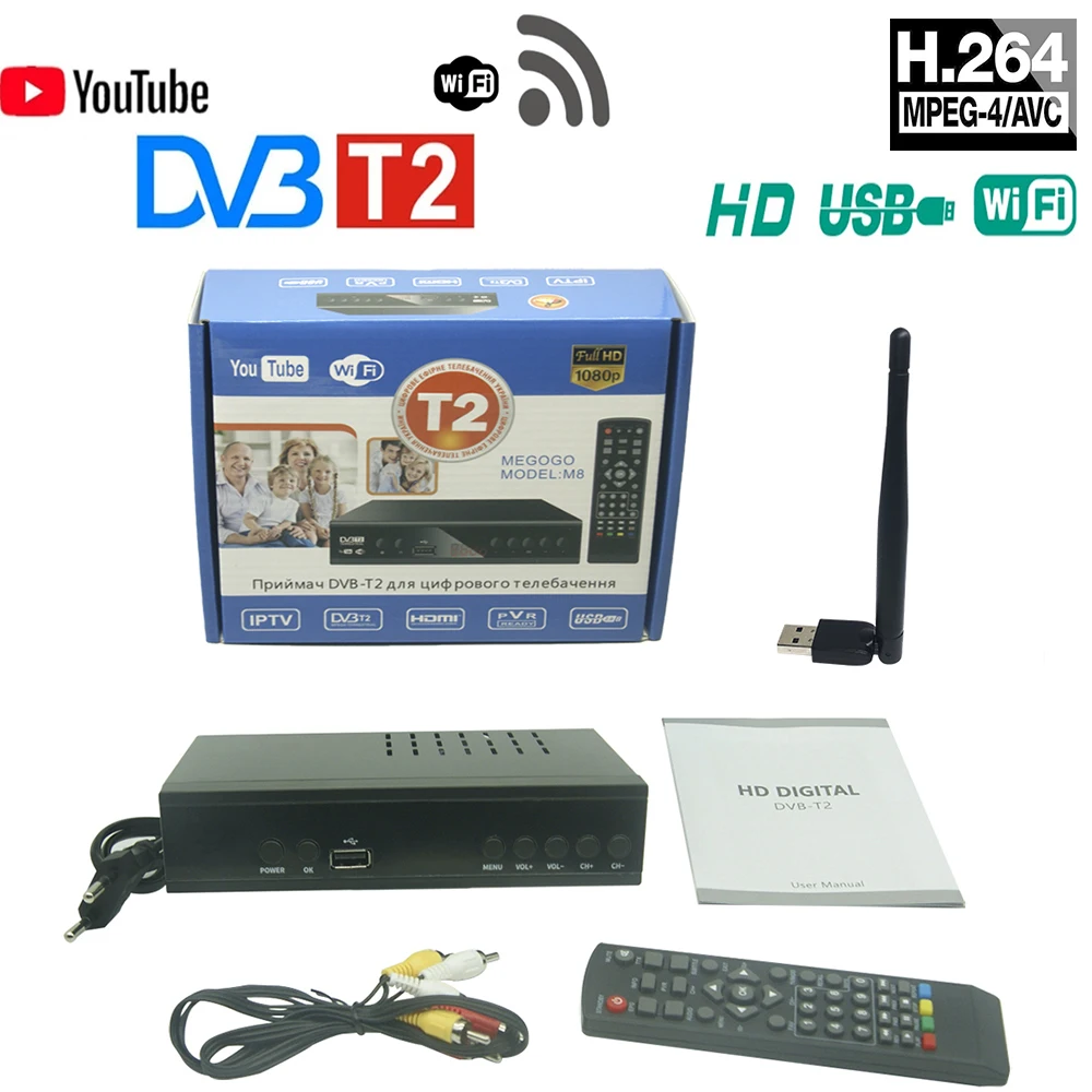 ТВ-приставка DVB T2 Wi-Fi Usb 2 0 Full HD 1080P |
