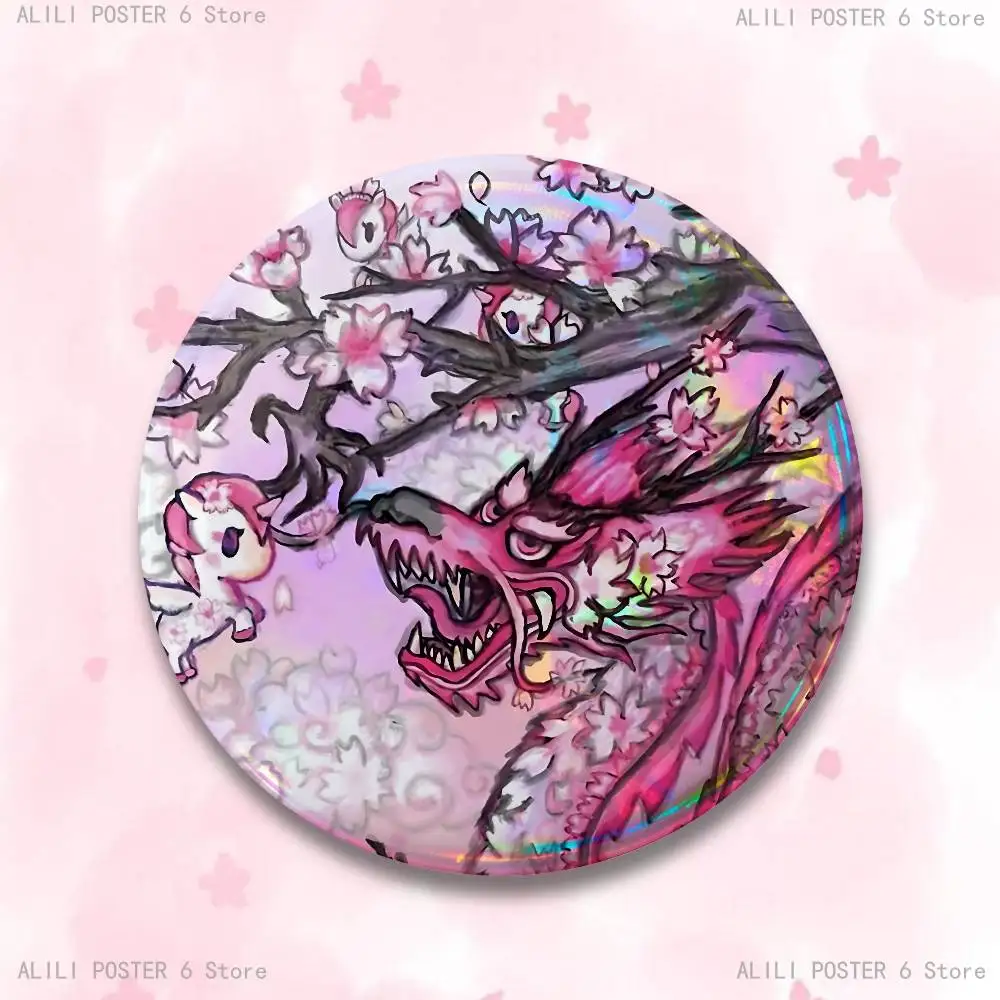 T-TokidokiS Emaille Pin Weißblech Runde Brosche Cosplay Nijigen Otaku Kultur Abzeichen 58mm 44mm 32mm 75mm 25mm – Detail 6