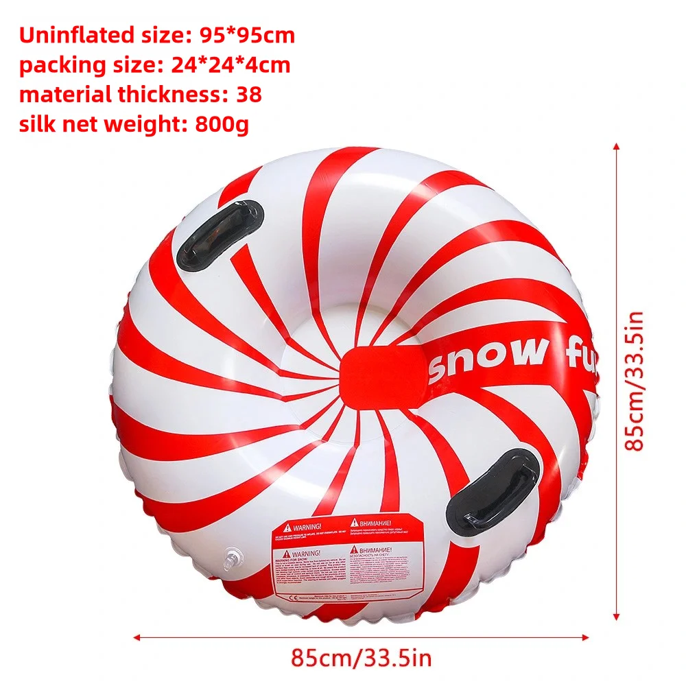 Snow Sledge Inflatable snow sled ski ring PVC sled tube thick snow tube winter tube with handle ski accessories tyre sledding