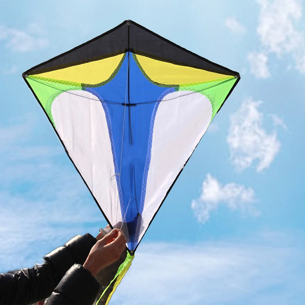 Polyester Diamond Kite with Long Tail for Kids Outdoor Fun