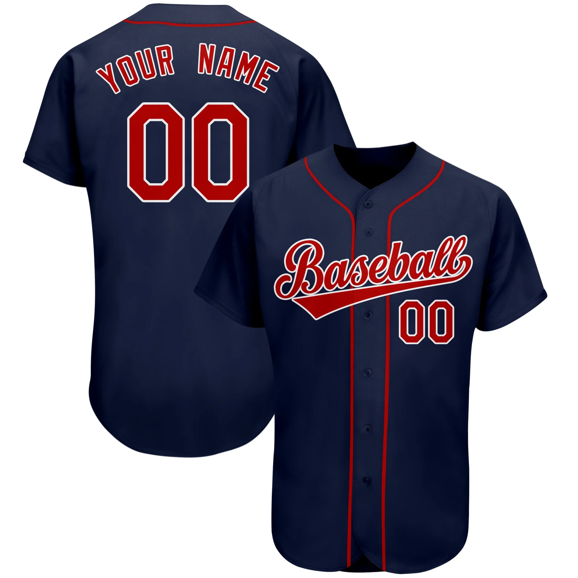 Baseball Jersey Printing Team Name/Number Training Uniform Men/Kids
