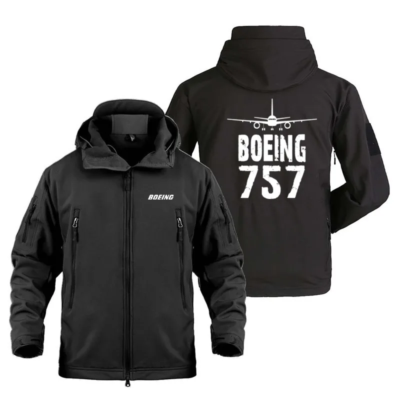 

New 2024 Fleece Warm Multiple Pockets SoftShell Man Coat Jacket Military Outdoor Flight Pilots Boeing 757 Men Jackets