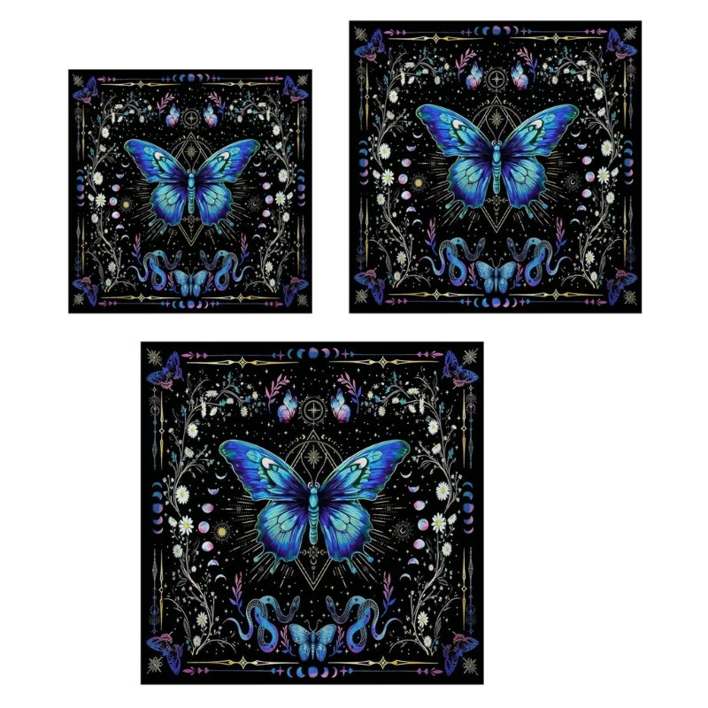 

Butterfly Flower Astrologys Altars Cloth Tarots Tablecloth Divinations Tablecloth E56D