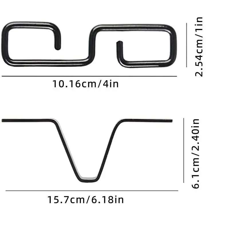 Rain Chain Gutter Adapter Black V Shaped Rain Chain Adapter with S shaped Hook Heavy duty and Rust resistant Iron Construction